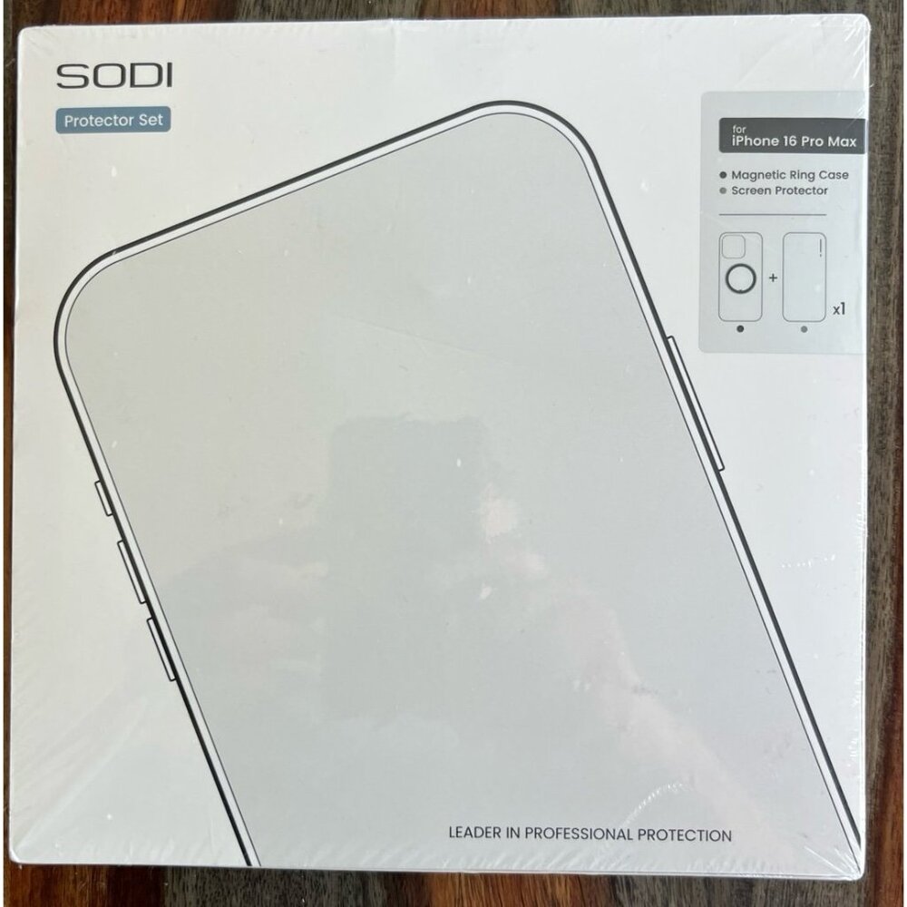 SODI Magnetic Phone Ring Case for iPhone 16 Pro Max with Screen Protector